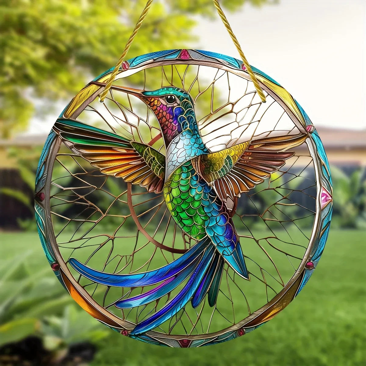 StainedRound - Hängender Kolibri-Fänger