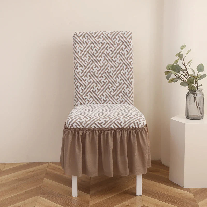 LuxRuffle | Elastischer Stuhlbezug mit Rock