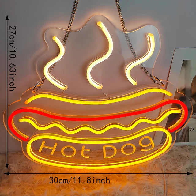 QuickBite - Fast Food Neonschild Nachtlicht