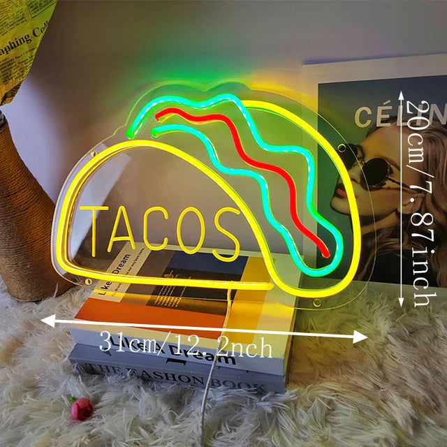 QuickBite - Fast Food Neonschild Nachtlicht
