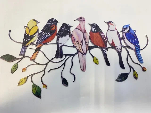 MiniAcrylic - Vogel-Glasbehang