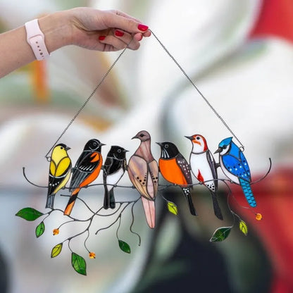 MiniAcrylic - Vogel-Glasbehang