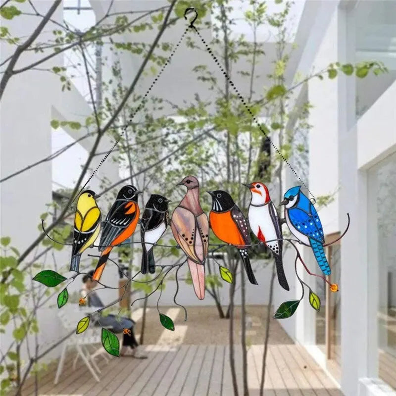 MiniAcrylic - Vogel-Glasbehang