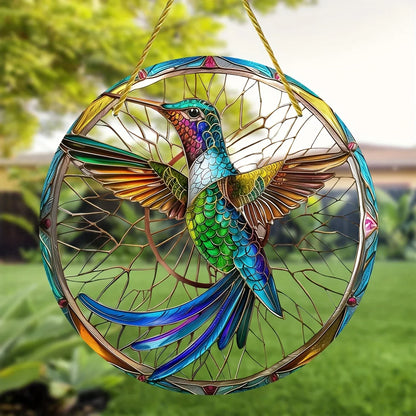 StainedRound - Hängender Kolibri-Fänger