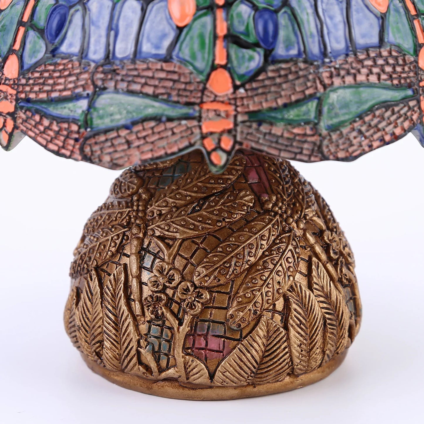 LuxeVintage - Libelle Glasmalerei Lampe