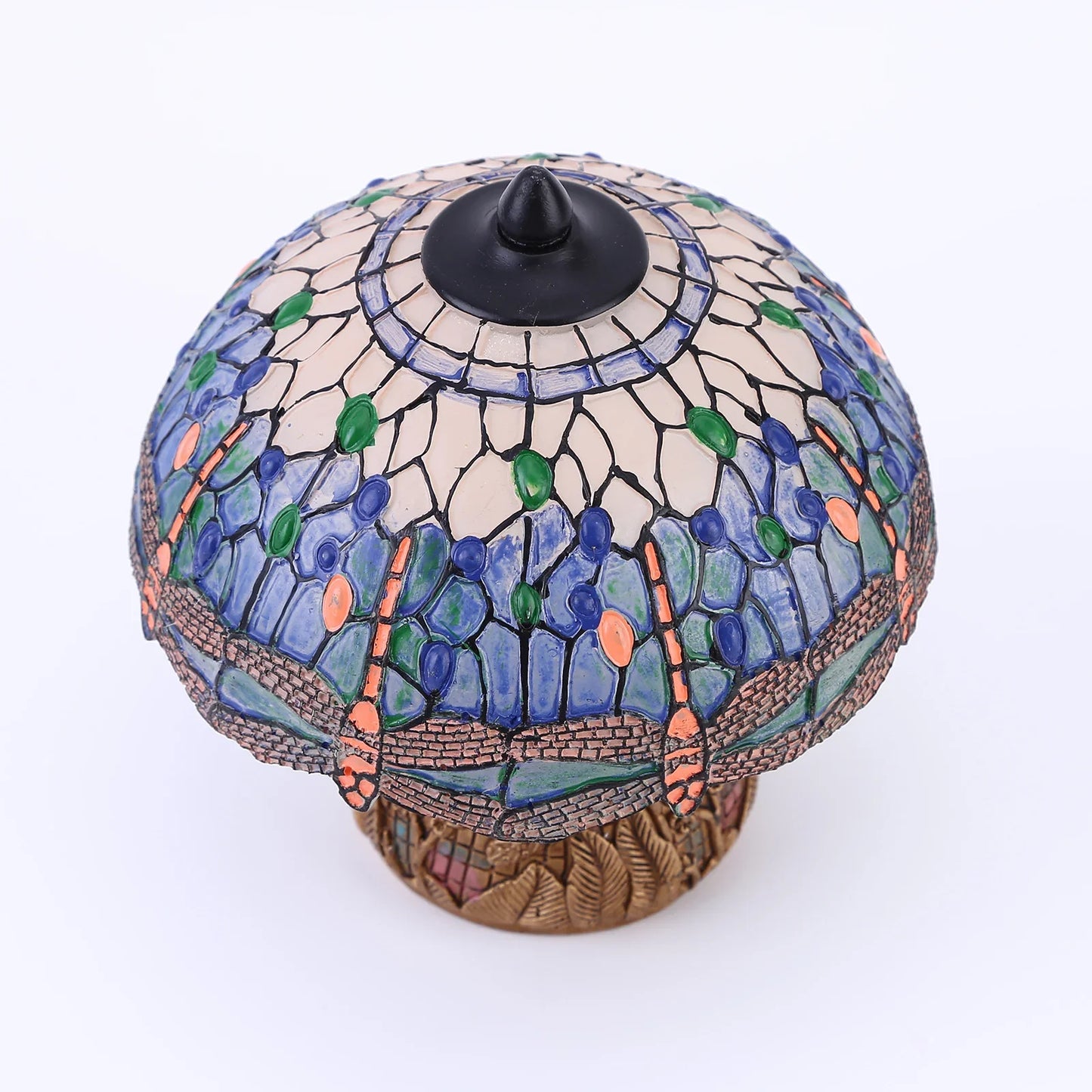 LuxeVintage - Libelle Glasmalerei Lampe