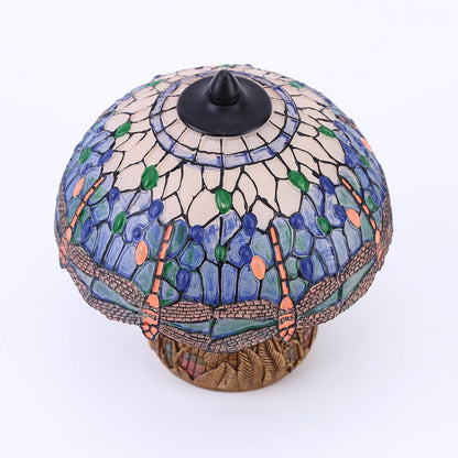 LuxeVintage - Libelle Glasmalerei Lampe