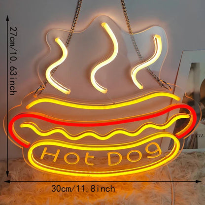QuickBite - Fast Food Neonschild Nachtlicht