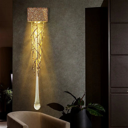 VintageGlimmer -  Kristall Wandlampe
