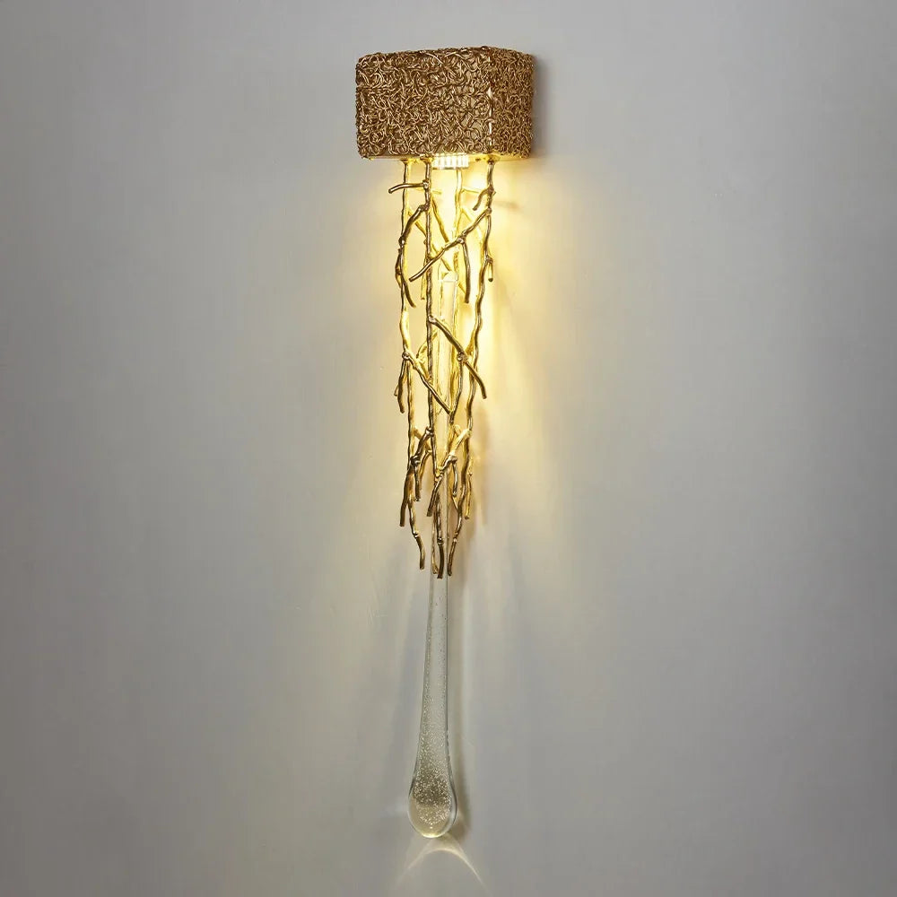 VintageGlimmer -  Kristall Wandlampe