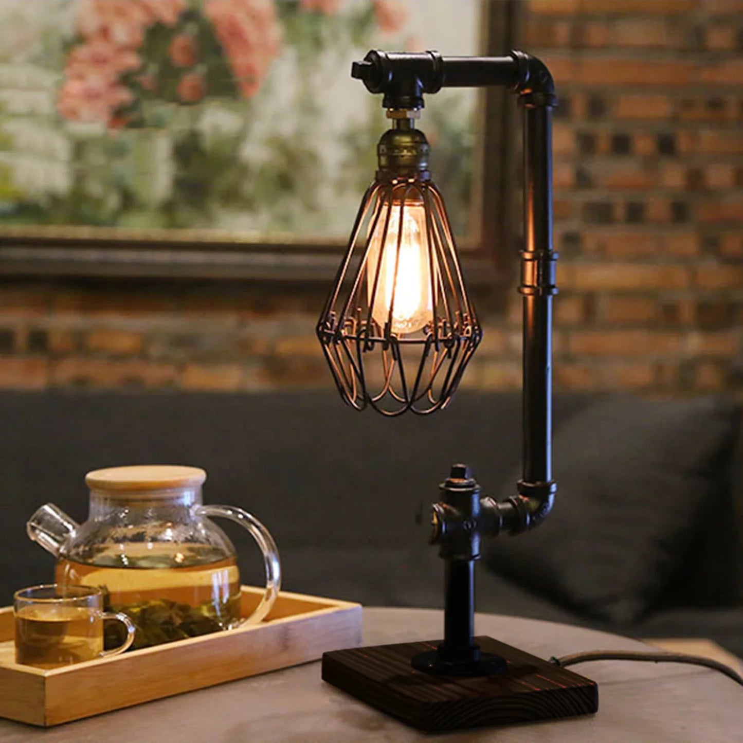 VintageEssence - Vintage Metall Tischlampe