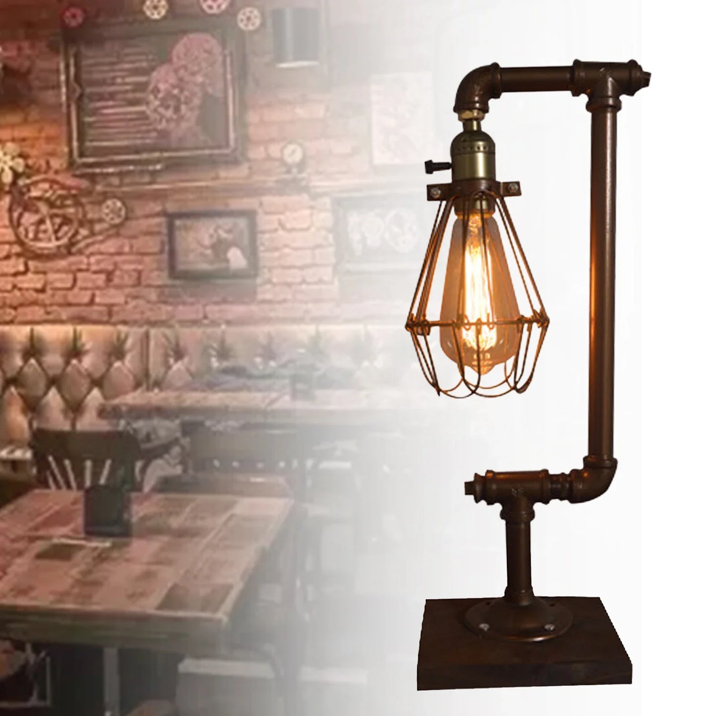 VintageEssence - Vintage Metall Tischlampe